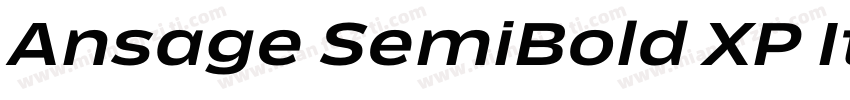 Ansage SemiBold XP Italic字体转换